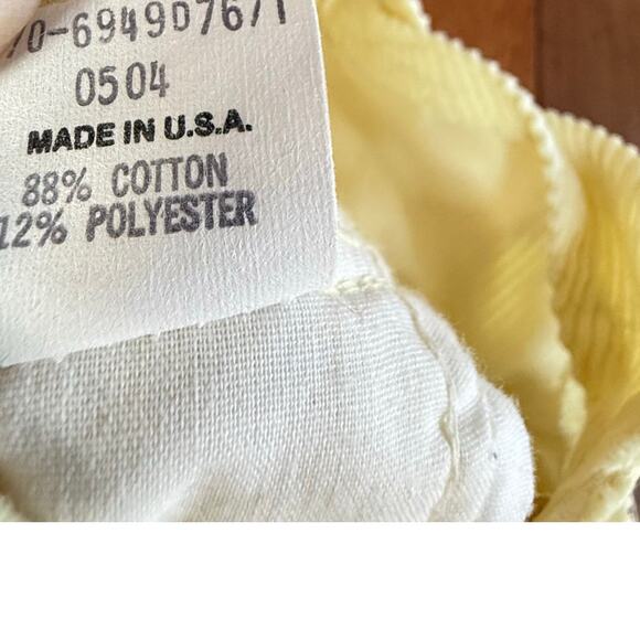 Vintage OshKosh B'Gosh Butter Yellow Soft Corduroy Bib Overalls 12 Mos 80s Union - Picture 9 of 15